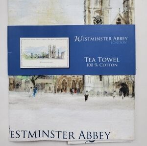 Westminster Abbey, London dish towel. New. Bought in England.